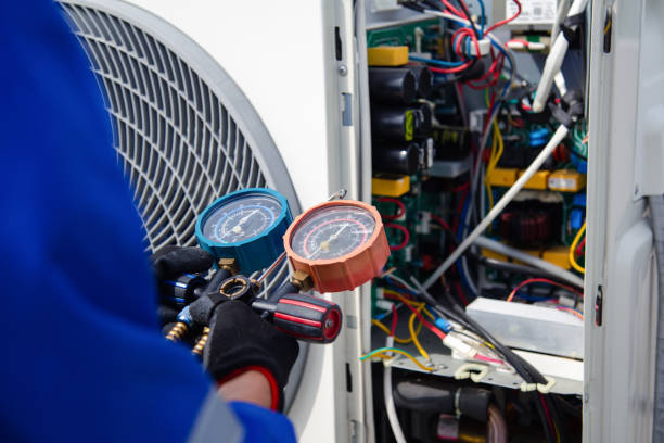 AC repair technician working